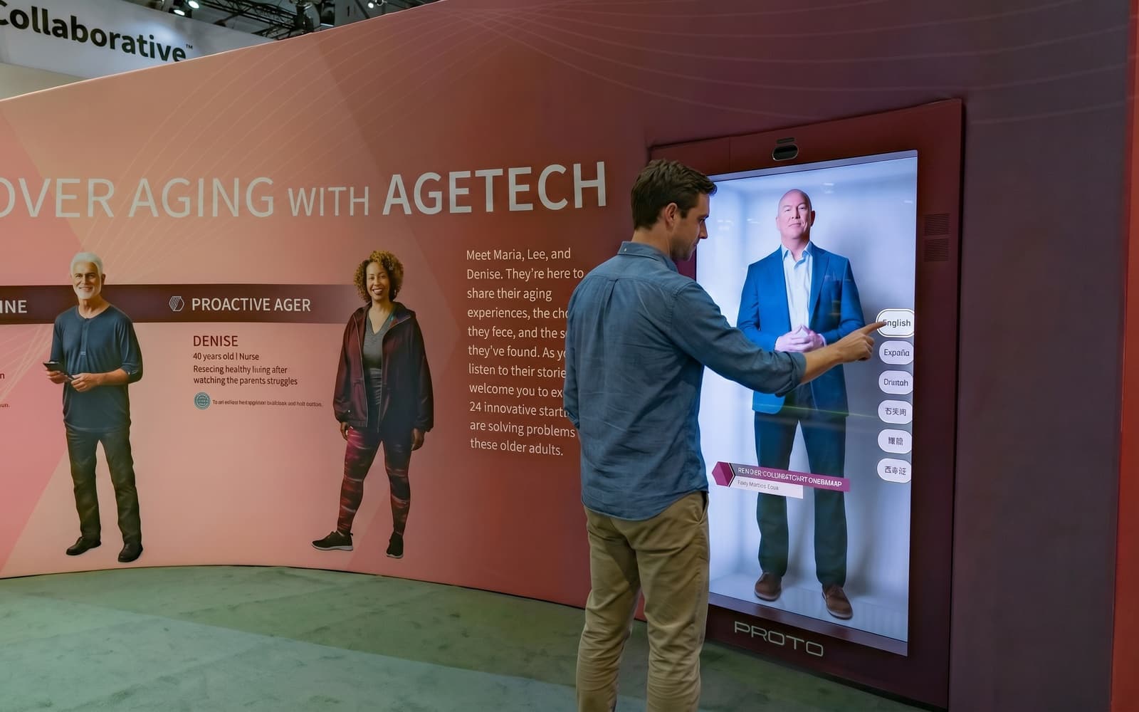 Interactive touch and gesture enabled holographic display